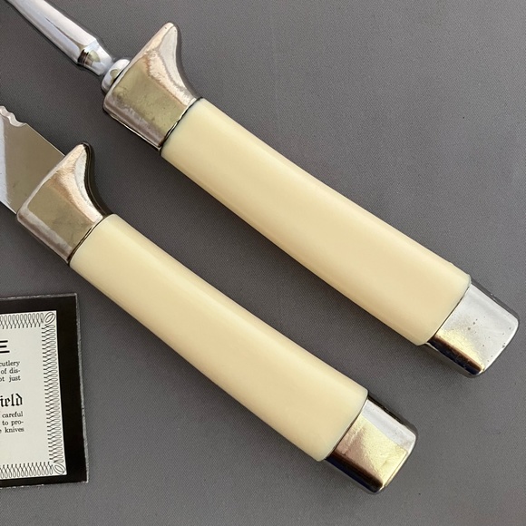 Regent-Sheffield English Stainless Meat Carving Set (2-pc), Vintage, Unused - Picture 4 of 6